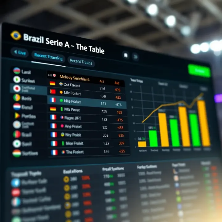 Recent Trends and Statistical Insights from Brazil Serie A on Zakabet Graphical representation of recent trends and statistics from the Brazil Serie A standings on Zakabet platform
