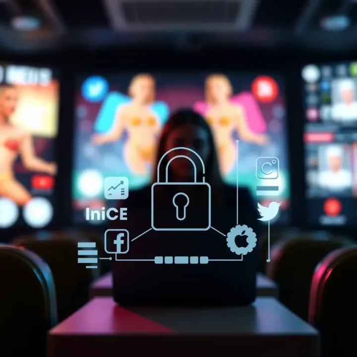Digital Privacy and Social Media Ethics Discussion in Nigeria Illustration highlighting digital privacy and ethical concerns with social media icons and a padlock symbol