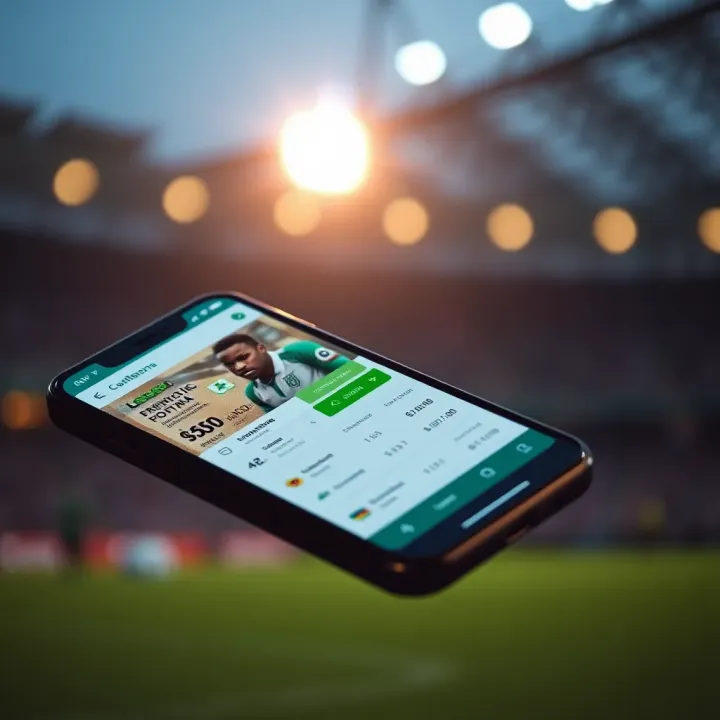 Smartphone screen displaying a football betting app interface with Nigerian Naira currency and match odds