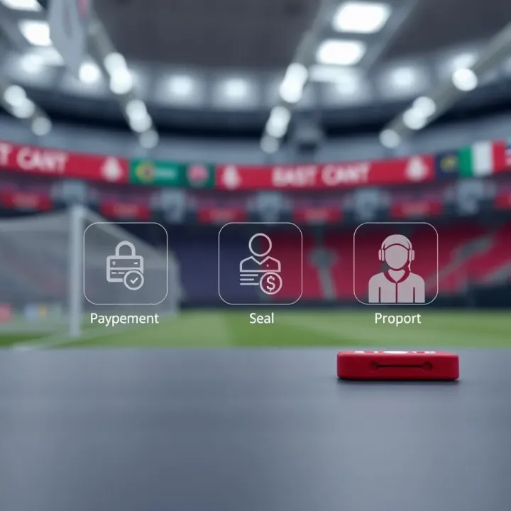 Secure Payment and Support Features on Sports Zakabet Live Icons representing secure payment methods and customer support for sports betting platform