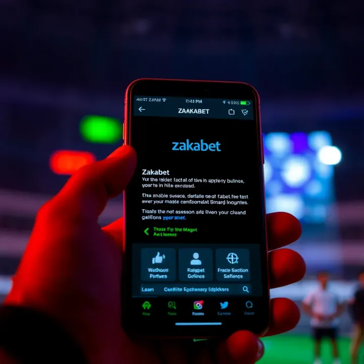 Identifying Common Zakabet App Errors Mobile phone screen displaying Zakabet app with error message and troubleshooting options