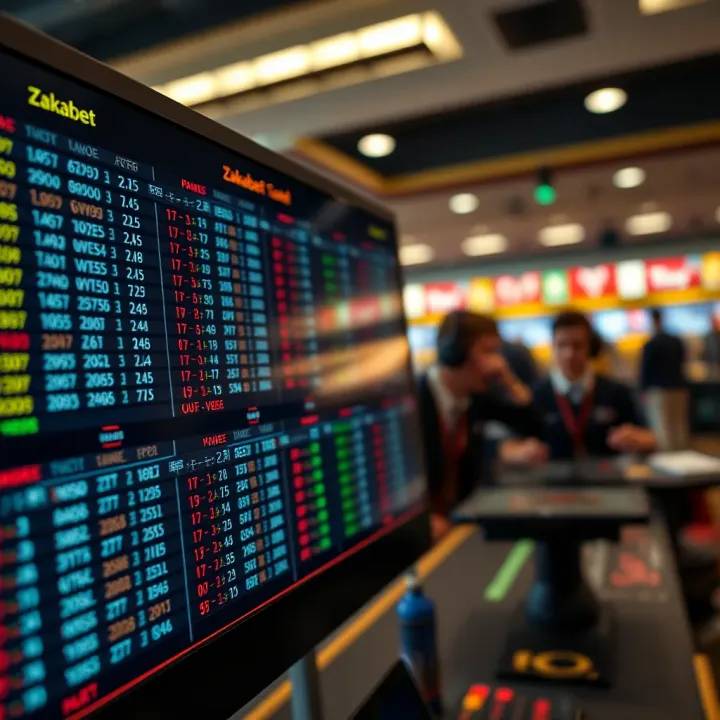 Detailed overview of Zakabet codes on a digital betting interface