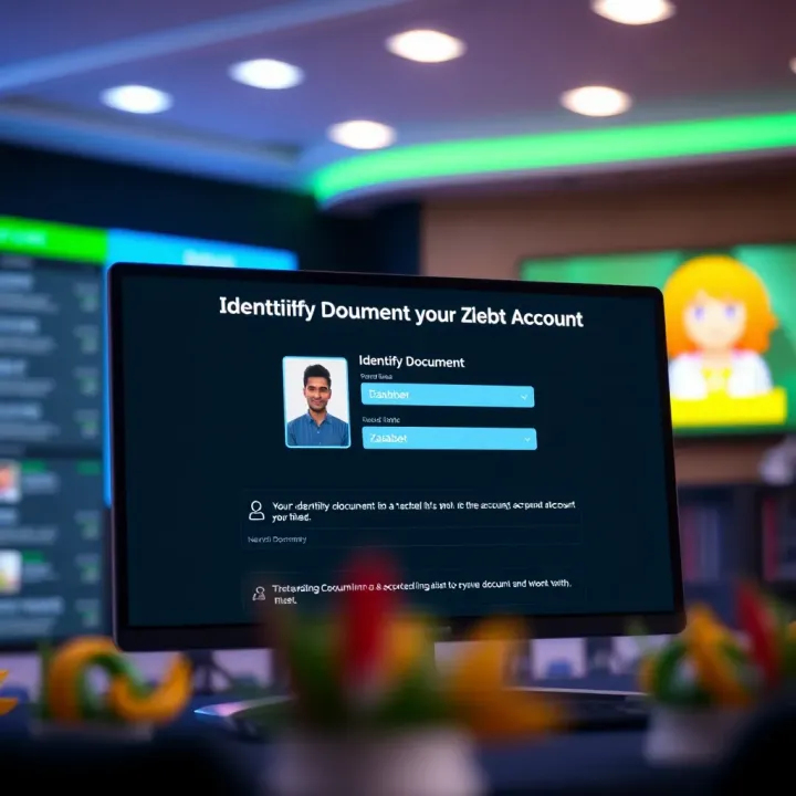 Identity Document Upload on Zakabet Verification Screen Screenshot of Zakabet account verification screen displaying identity document upload options