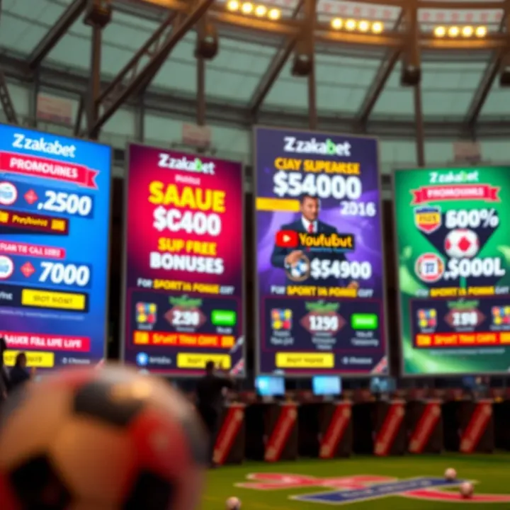 Colorful promotional banners highlighting bonuses and offers on sports betting platform