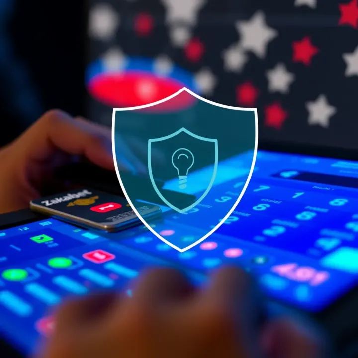 Secure payment transaction with digital wallet and shield symbol representing safety