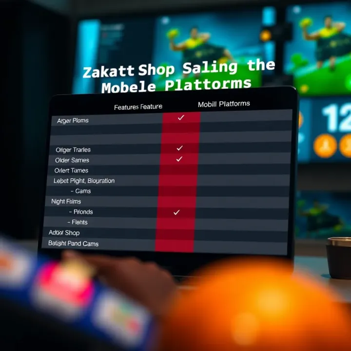 Feature Comparison Between Older and New Zakabet Mobile Platforms Comparison chart highlighting features and limitations of Zakabet Shop's older mobile platforms versus new versions